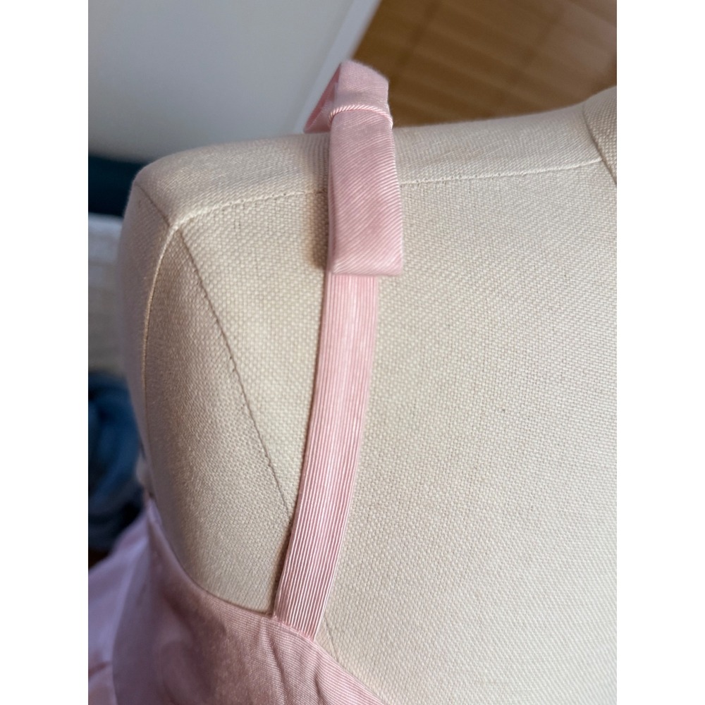 ML Monique Lhuillier Pink Faille Open Back Midi Dress 12 Bow Straps Cocktail - Picture 4 of 7